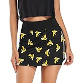 JHKKU Women's Tennis Skirt Inner Shorts Lightweight Golf Casual Sports Skirt with Pockets
