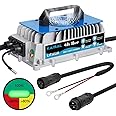 Lithium Battery Charger 48 Volt/58.4V 18A for 48V (51.2V) LiFePO4 Battery 1250W Lifepo4 Battery Charger 48 Volt, IP67 Waterproof, for Golf Cart, Forklift, Electric Outboard, Boat, Solar, RV, Off-Grid