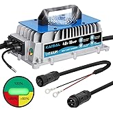 Lithium Battery Charger 48 Volt/58.4V 18A for 48V (51.2V) LiFePO4 Battery 1250W Lifepo4 Battery Charger 48 Volt, IP67 Waterproof, for Golf Cart, Forklift, Electric Outboard, Boat, Solar, RV, Off-Grid