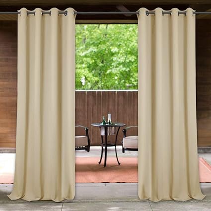 Heavy Duty Against Wind Waterproof Outdoor Blackout Curtain Drapes