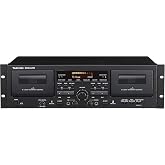 Tascam 202MKVII Double Cassette Deck Recorder with USB Port, Dual Cassette Deck