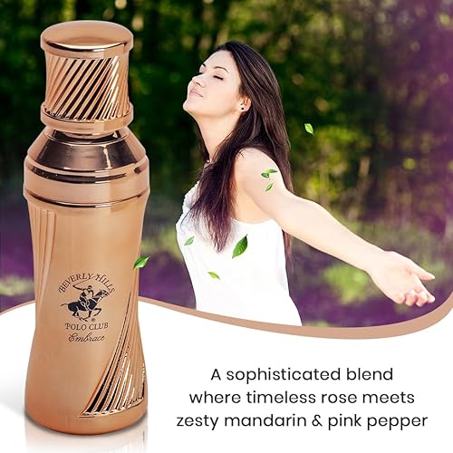 Beverly Hills Polo Club Sexy EMBRACE Cologne for Women with Notes Rose,  Mandarin Pink Pepper Patchouli,Fre