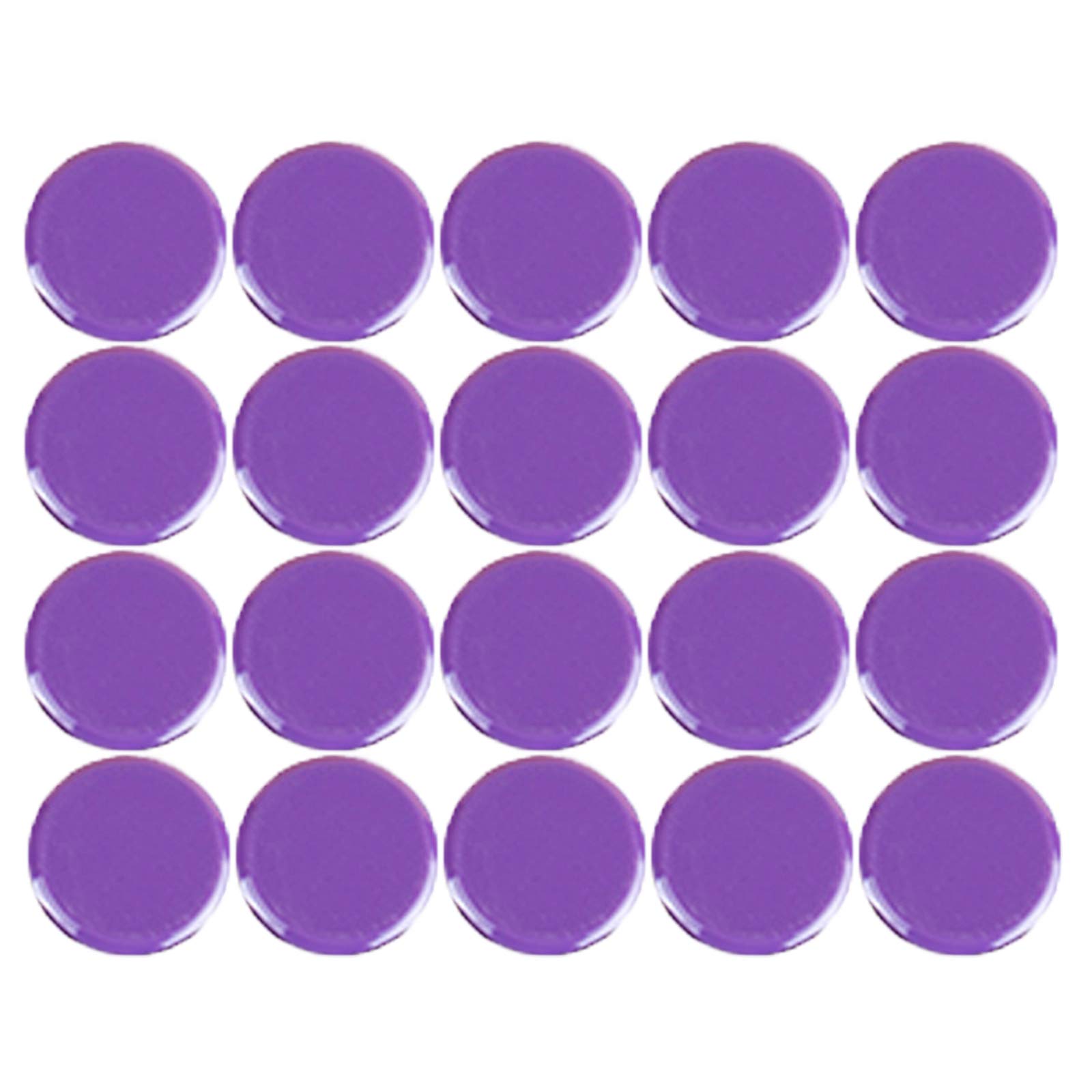 20Pcs Fridge Magnets Whiteboards Notice Board Planning Magnet Magnetic Button Round Plastic Covered 30mm Purple