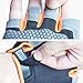 HuwaiH Cycling Gloves Men's/Women's Mountain Bike Gloves Half Finger Biking Gloves | Anti-slip Shock-absorbing Gel Pad Breathable Cycle Gloves (Black Orange, Large(Male))