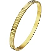 Britier 18K Gold Plated Love Bangles Bracelet for Women, Valentine's Day Gift, Friendship Bangles, Gold/Silver Stainless Steel Bangle Cuff, Non-tarnish & Waterproof, Trendy Jewelry for Birthday.