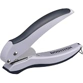 Bostitch Office EZ Squeeze One-Hole Punch, 10 Sheet Capacity, Lightweight, Gray/Blue (2402)