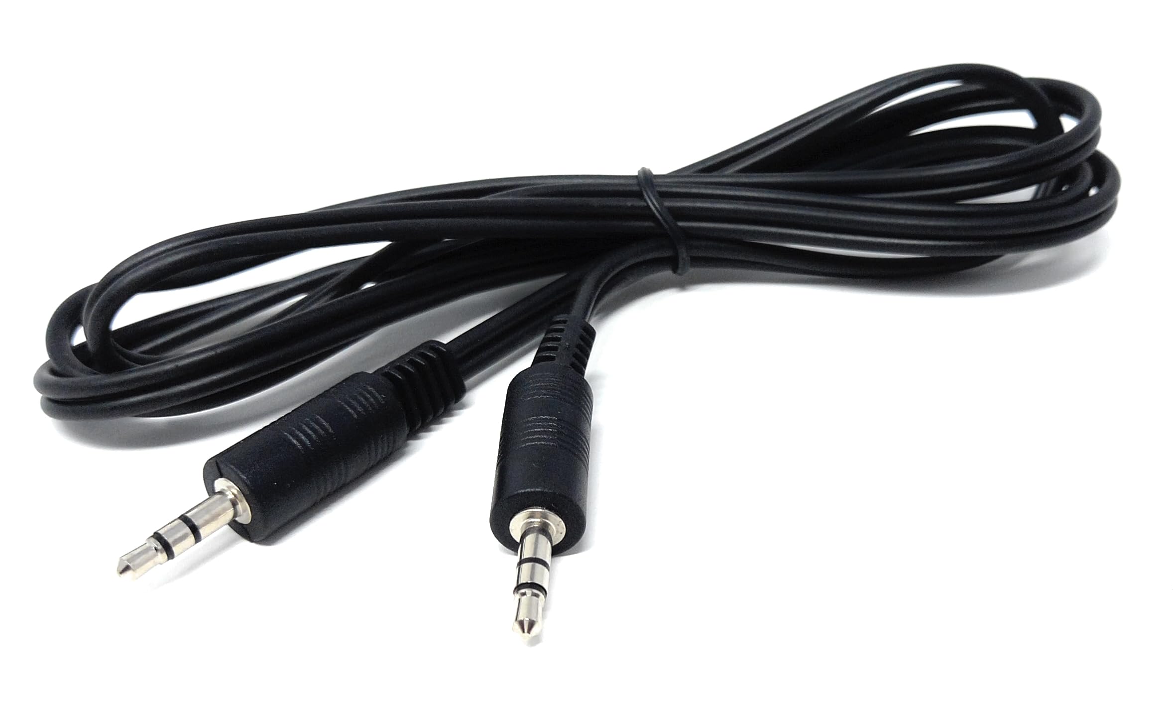 DRUT 1m 3.5mm to 3.5mm Aux Cable Audio Lead Stereo Headphone Mini Jack Male to Male Auxiliary Cord Compatible with Car Audio, TV, PC, Tablet, Laptop, MP3, Speaker (Black Nickel Connectors, 3.3ft.)