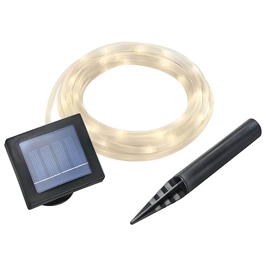 Esotec Solar Lichtschlauch 7 m Länge, 50 LED, Lichtfarbe warmweiß 102159
