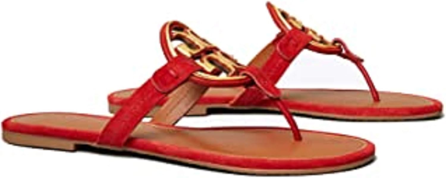 tory burch red mini miller sandals