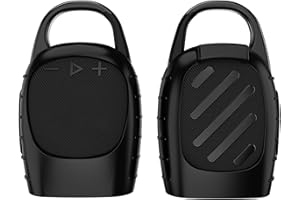 OURHZTB Silicone Protective Case Cover Compatible for JBL Clip 5 Portable Bluetooth Speaker Outdoor Audio Organizer Lightweight and Shockproof Soft Cover Shell (Black)