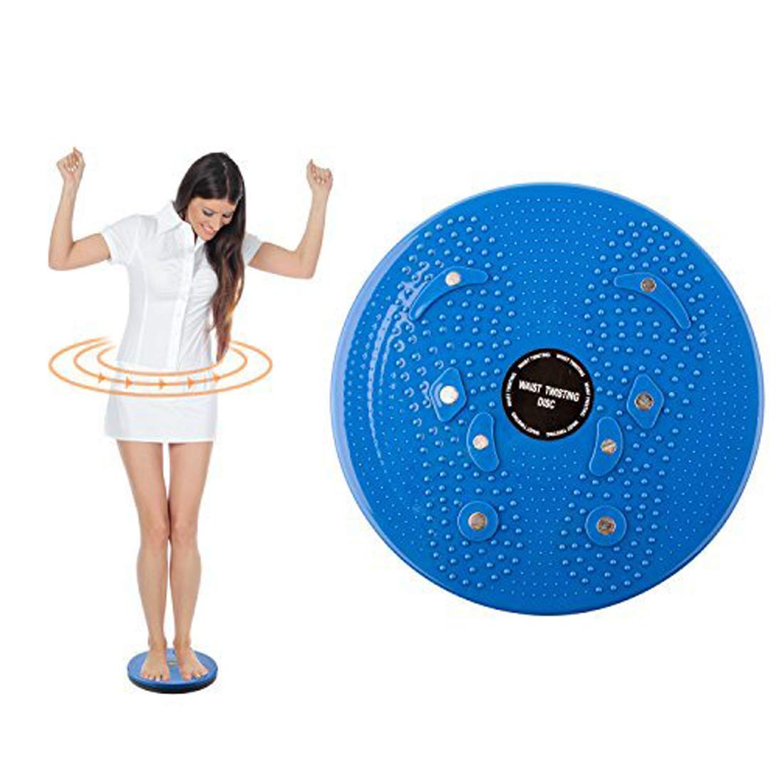 TRIXES Torsion Twist Board Disc- Weight Loss Aerobic Exercise Fitness and Muscle Toning Aid- Colour Blue – Trim Hips, Abs and Thighs – Home Gym Essential Accessory