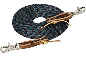Weaver Leather Poly Roper Rein, 3/8-Inch x 8-Feet, Black