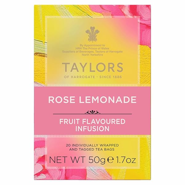TAYLORS OF HARROGATE ROSE LEMONADE INFUSION, 20 TEABAGS