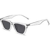 SOJOS Polarized Narrow Square Cateye Sunglasses SJ2169 | For Women &amp; Men Retro Trendy Driving Glasses