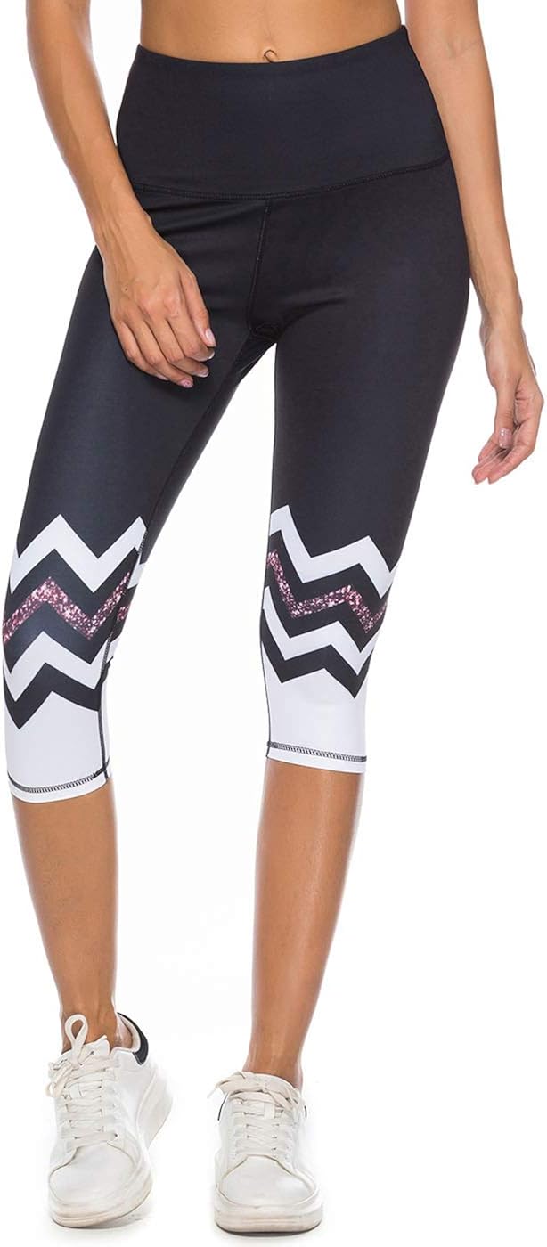 printed yoga capris