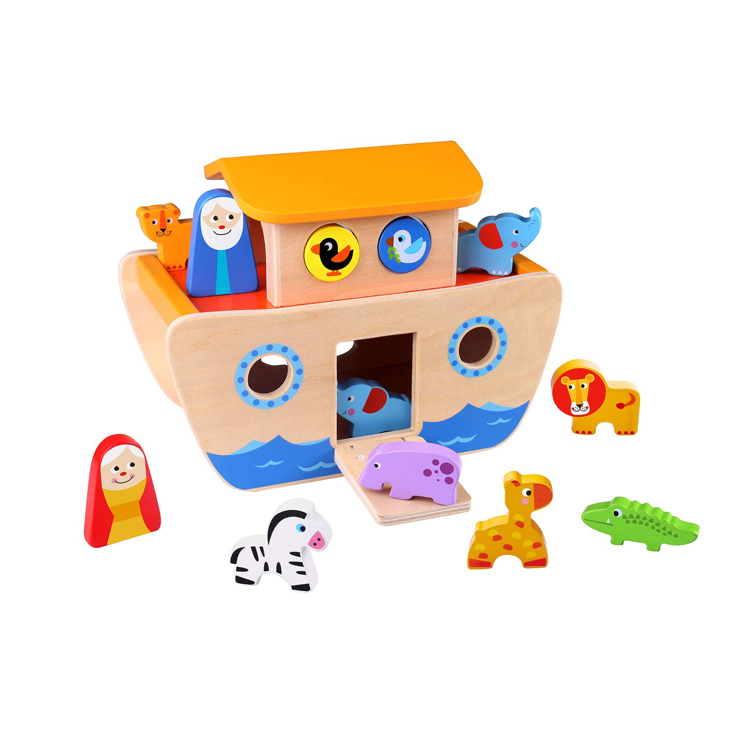 Tooky Toy 921 TKC304 EA Wooden Noah's Ark (EXP)
