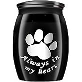 Aprllolg Small Keepsake Urns for Pet Ashes, 1.58 Inch Mini Cremation Urns for Ash with Paw Pattern,Stainless Steel Decorative Memorial Mini Funeral Urn for Ashes (Paw-1 Pack)