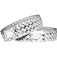 Ouchan Holographic Plastic Wristbands Silver - 100 Pack Vinyl Wristbands for Events Parties