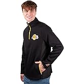 Ultra Game Men's NBA Official Super Soft Quarter Zip Sweatshirt with Zipper Pockets