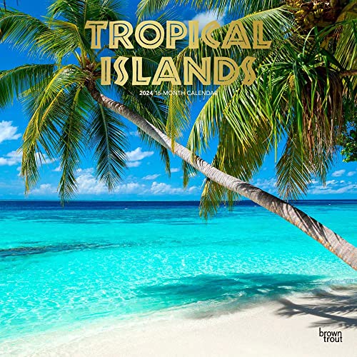 Tropical Islands | 2024 12 x 24 Inch Monthly Square Wall Calendar | Foil Stamped Cover | BrownTrout | Scenic Travel Photography at Amazon