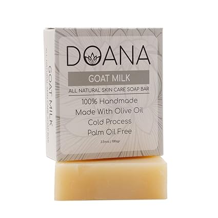 Amazon Com Goat Milk Soap Bar With Olive Oil And Coconut Oil Palm Oil Free Anti Aging Effect Cleans Dead Skin Cells And Renews Skin Cells Vitamin A E And C