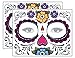 Floral Day of the Dead Sugar Skull Temporary Face Tattoo Kit