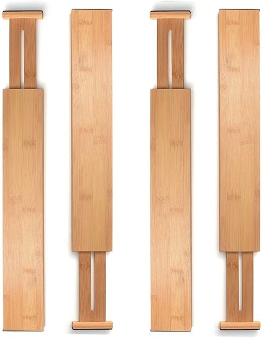 Amazon Com Bamboo Drawer Dividers Kitchen Organizer Sin Mon Set