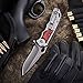 Spring Assisted Knife - Folding Knife - EDC and Tactical Pocket Knives Stainless Steel Blade with Wooden Handle Metal Clip - Best Urban Tourist Knife for Travel Hiking Survival - Grand Way 97010