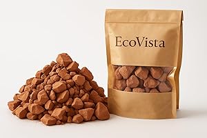 ECOVISTA Natural Red Edible Clay Chunks - Organic, Pure, Ideal for Eating and Skin Care - 4 oz (114gm).