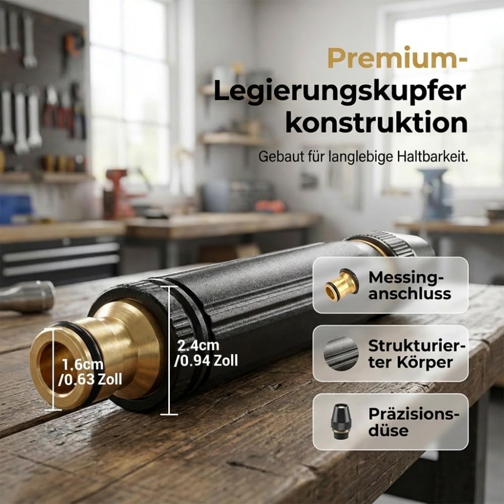 Hochdruckpistole für Gartenschlauch, Home High Pressure Car Wash Water Gun 3 Verstellbare Modi, 2026 Hochdruckreiniger Gartenbrause Gartenspritze für GartenbewäSserung AutowäSche Garten (1SET) 4