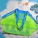 IBEET Beach Mesh Tote Bag, Beach Necessaries Children Toys Stay Away from Sand for The Beach Pool Boat, Perfect for Holding Toys Balls,Green