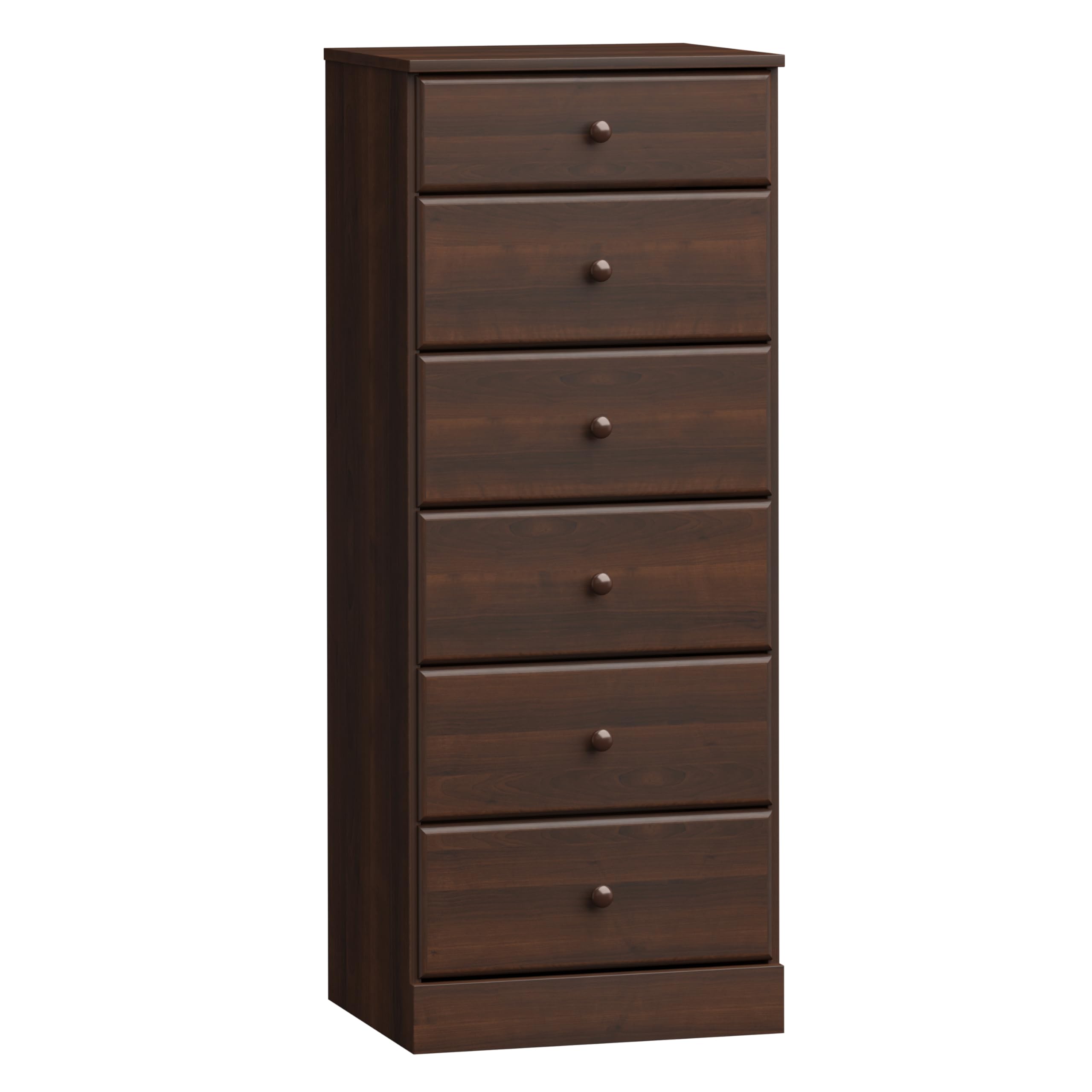 Photo 1 of Prepac Astrid Tall Brown Dresser: 16.5"D x 19.75"W x 50"H, 6-Drawer Chest for Bedroom by Prepac - Perfect Chest of Drawers for Ample Storage