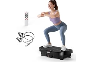 HTM Vibration Plate Exercise Machine - 330lbs Weight Capacity, 120 Speed Levels, 5 Program Modes - Full Body Workout for Home Fitness, Toning & Wellness, LED Display, Low Noise Motor