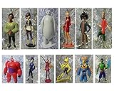 Disney Big Hero 6 Baymax & Friends 12 Piece Holiday Christmas Ornament Set Featuring Hiro Hamada, Baymax, Go Go Tomago, Honey Lemon, Wasabi and Fred - Includes Each in Their Super Hero Battle Suits - Shatterproof Ornaments Range From 2
