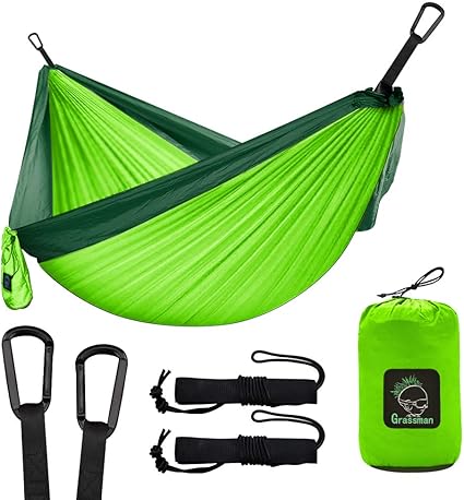 Hamacs Hamac Camping Exterieur Leger Compact Avec 2 Mousquetons Arbre Sangles Sports Vacances