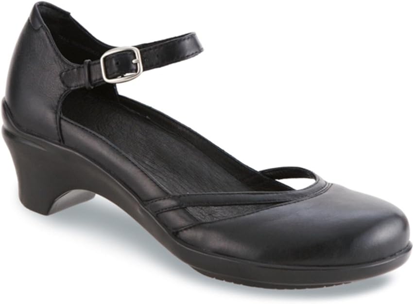 Aravon Women�s Black Leather Mia 9.5 C US Pumps