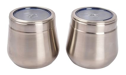 Buy Jvl Belly Stainless Steel Canister Set Of 2 Pcs Capacity