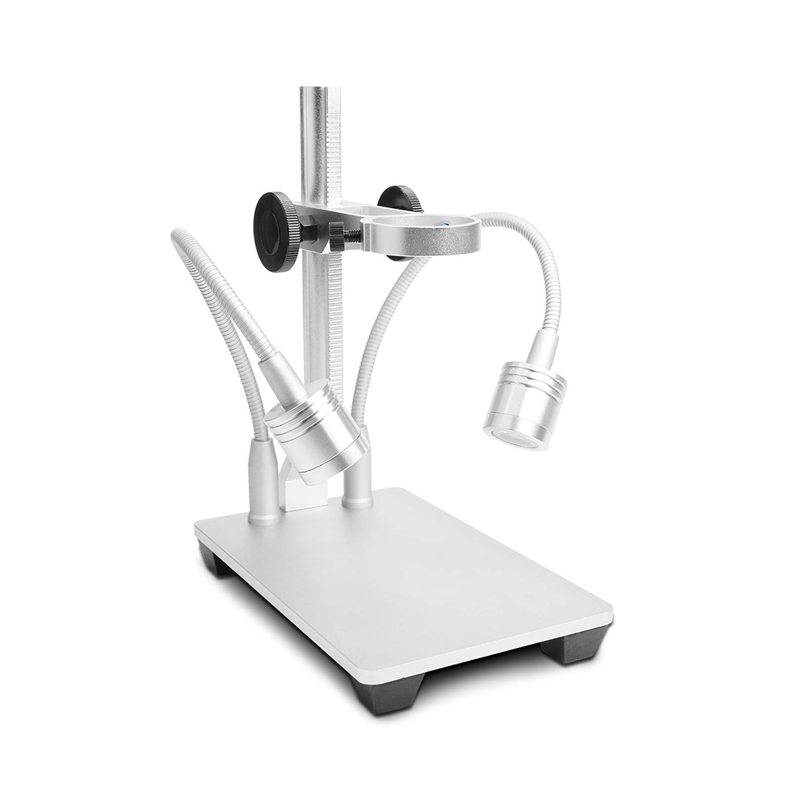 Bysameyee Aluminum Alloy Stand for USB Digital Microscope Camera, Universal Adjustable Microscope Metal Stand Base Support Holder Bracket for Max 1.4 Inch in Diameter LCD Screen Microscope Endoscope