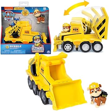 PAW PATROL Ultimate Rescue | Selección de Vehículos con Figura del Juego | Patrulla Canina, Figura:Rubble Excavadora: Amazon.es: Juguetes y juegos