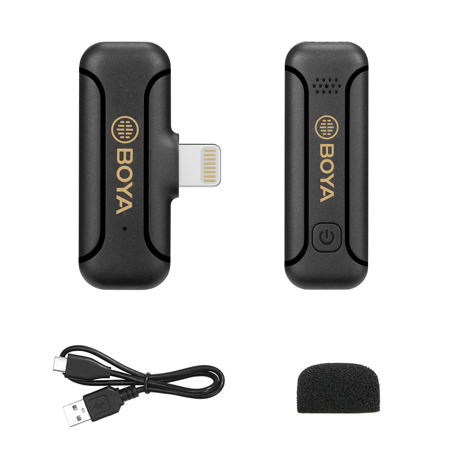 BOYA Wireless Lavalier Microphone for iPhone 12 iPad Vlog, BY-WM3T2 D1 Wireless Handheld Microphone System for Recording, Live Stream, YouTube, TikTok, Facebook, Noise Reduction Auto-Sync