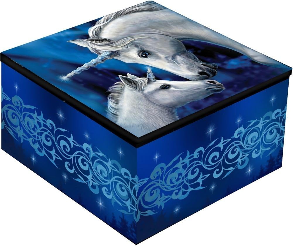 Nemesis Now Sacred Love White Unicorns Mirror Box by Lisa Parker - 10cm