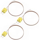 DROK 3 Pack K Type Thermocouple Probe - High Accuracy Type K Temperature Probes &amp; Sensors for Thermocouple Thermometer, Measure Range -40&deg;C~480&deg;C (-40&deg;F~896&deg;F) 1 Meter Long