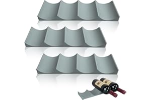 3Packs Wine Rack Bottle Holder - Plastic Wine Racks Refrigerator Bottle Rack Kitchen Fridge Wine Rack