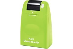 PLUS(プラス) Guard Your ID Identity Protection Security Prevention Stamp Roller (Green)