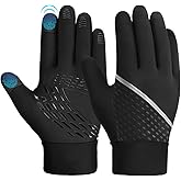 OOPOR Winter Warm Running Kids Gloves - Cold Weather Thermal Bike Snow Ski Sports Mittens Aged 4-12 Boys Girls