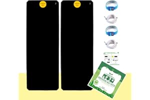 LandKissing® Grounding Mats 26.7" x9.8” (2Pack), Grounding Pads Lower Inflammation, Reduce Stress,Groundingwell Mat for Bed. Benefit Earth Grounding Therapy with 2 Grounding Band and 2 Straight Cords