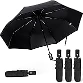 Kajaia 4 Pack Umbrellas Compact Windproof, Automatic Open and Close Folding Rain Umbrella Collapsible for Men Women Travel