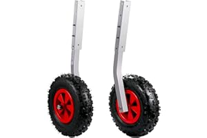 VEVOR Boat Launching Wheels, 12" Boat Transom Launching Wheel, 500 LBS Loading Capacity Inflatable Boat Launch Wheels, Alumin