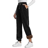 QIANXIZHAN Women's Winter Warm Thick Fleece Pants, Lined Sweatpants Pants Joggers Comfy Pajama Clothes