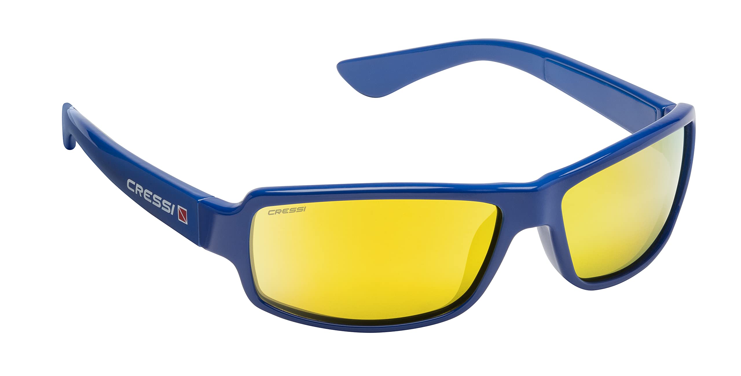 Cressi Ninja Flexible Sunglasses - Men's Flexible Polarized Sunglasses One Size, Royal-Mirrored Lens Orange